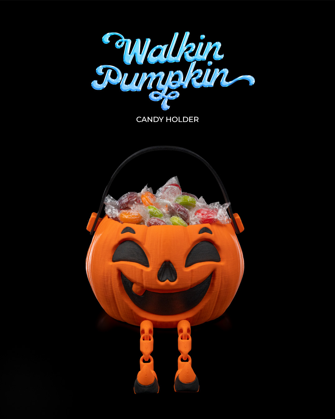 Walkin Pumpkin Candy Holder